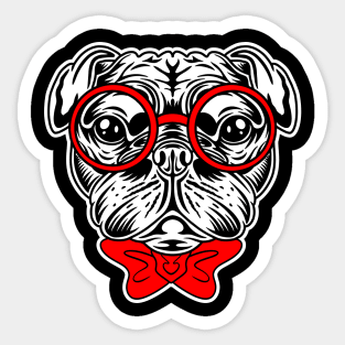 cute pug dog Sticker